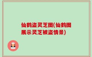 仙鹤盗灵芝图(仙鹤图展示灵芝被盗情景)