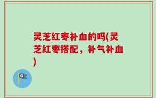 灵芝红枣补血的吗(灵芝红枣搭配，补气补血)