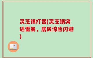 灵芝镇打雷(灵芝镇突遇雷暴，居民惊险闪避)
