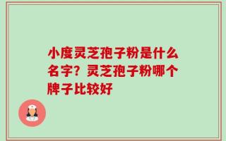 小度灵芝孢子粉是什么名字？灵芝孢子粉哪个牌子比较好