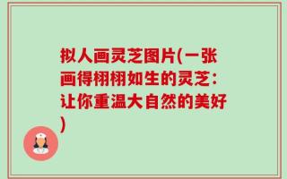 拟人画灵芝图片(一张画得栩栩如生的灵芝：让你重温大自然的美好)