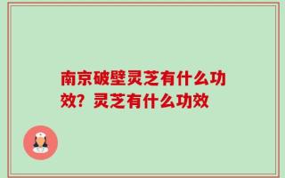 南京破壁灵芝有什么功效？灵芝有什么功效