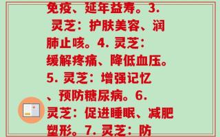 每一株灵芝(1. 灵芝：拯救肝脏、放松身心。2. 灵芝：提升免疫、延年益寿。3. 灵芝：护肤美容、润肺止咳。4. 灵芝：缓解疼痛、降低血压。5. 灵芝：增强记忆、预防糖尿病。6. 灵芝：促进睡眠、减肥塑形。7. 灵芝：防辐射、祛湿排毒。8. 灵芝：调节血脂、缓解过敏。)