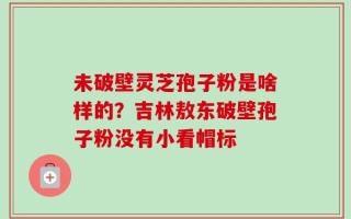 未破壁灵芝孢子粉是啥样的？吉林敖东破壁孢子粉没有小看帽标