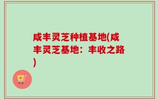 咸丰灵芝种植基地(咸丰灵芝基地：丰收之路)