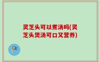 灵芝头可以煮汤吗(灵芝头煲汤可口又营养)
