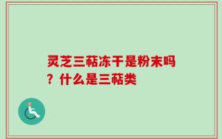 灵芝三萜冻干是粉末吗？什么是三萜类