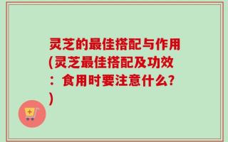 灵芝的最佳搭配与作用(灵芝最佳搭配及功效：食用时要注意什么？)