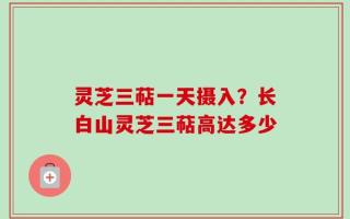 灵芝三萜一天摄入？长白山灵芝三萜高达多少