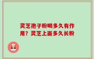 灵芝孢子粉喝多久有作用？灵芝上面多久长粉