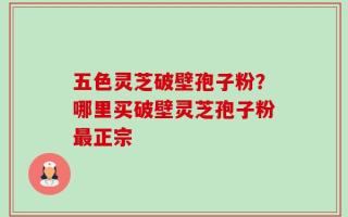 五色灵芝破壁孢子粉？哪里买破壁灵芝孢子粉最正宗