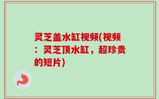 灵芝盖水缸视频(视频：灵芝顶水缸，超珍贵的短片)