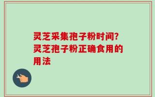 灵芝采集孢子粉时间？灵芝孢子粉正确食用的用法