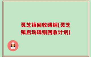 灵芝镇回收磷铜(灵芝镇启动磷铜回收计划)