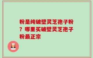 粉是纯破壁灵芝孢子粉？哪里买破壁灵芝孢子粉最正宗