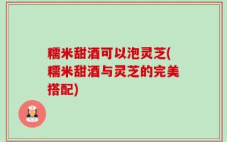 糯米甜酒可以泡灵芝(糯米甜酒与灵芝的完美搭配)