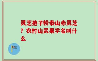 灵芝孢子粉泰山赤灵芝？农村山灵果学名叫什么