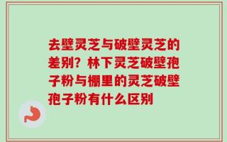 去壁灵芝与破壁灵芝的差别？林下灵芝破壁孢子粉与棚里的灵芝破壁孢子粉有什么区别