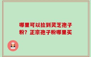 哪里可以捡到灵芝孢子粉？正宗孢子粉哪里买