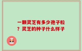 一颗灵芝有多少孢子粒？灵芝的种子什么样子