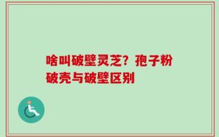 啥叫破壁灵芝？孢子粉破壳与破壁区别