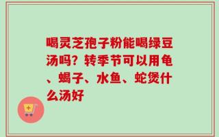 喝灵芝孢子粉能喝绿豆汤吗？转季节可以用龟、蝎子、水鱼、蛇煲什么汤好