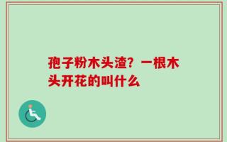 孢子粉木头渣？一根木头开花的叫什么