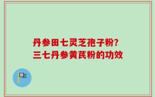 丹参田七灵芝孢子粉？三七丹参黄芪粉的功效