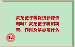 灵芝孢子粉促进新陈代谢吗？灵芝孢子粉的功效、作用及禁忌是什么