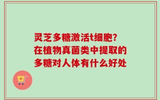灵芝多糖激活t细胞？在植物真菌类中提取的多糖对人体有什么好处