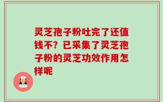 灵芝孢子粉吐完了还值钱不？已采集了灵芝孢子粉的灵芝功效作用怎样呢