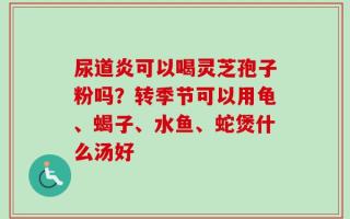 尿道炎可以喝灵芝孢子粉吗？转季节可以用龟、蝎子、水鱼、蛇煲什么汤好