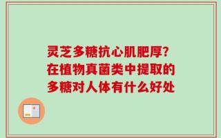 灵芝多糖抗心肌肥厚？在植物真菌类中提取的多糖对人体有什么好处