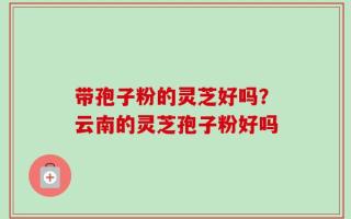 带孢子粉的灵芝好吗？云南的灵芝孢子粉好吗