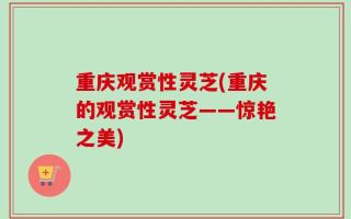 重庆观赏性灵芝(重庆的观赏性灵芝——惊艳之美)