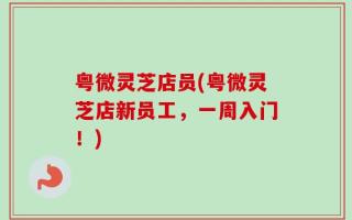 粤微灵芝店员(粤微灵芝店新员工，一周入门！)