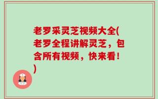 老罗采灵芝视频大全(老罗全程讲解灵芝，包含所有视频，快来看！)