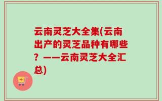 云南灵芝大全集(云南出产的灵芝品种有哪些？——云南灵芝大全汇总)