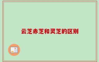 云芝赤芝和灵芝的区别