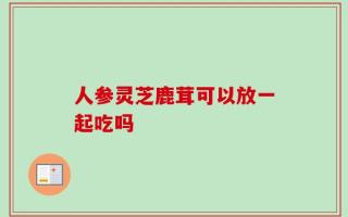 人参灵芝鹿茸可以放一起吃吗