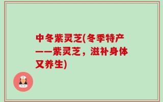 中冬紫灵芝(冬季特产——紫灵芝，滋补身体又养生)