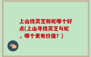 上山找灵芝和蛇哪个好点(上山寻找灵芝与蛇，哪个更有价值？)