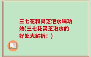 三七花和灵芝泡水喝功效(三七花灵芝泡水的好处大解析！)
