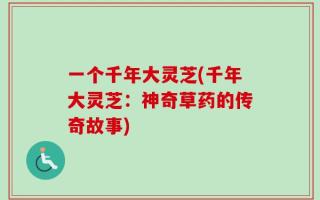 一个千年大灵芝(千年大灵芝：神奇草药的传奇故事)