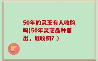 50年的灵芝有人收购吗(50年灵芝品种售出，谁收购？)