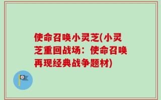 使命召唤小灵芝(小灵芝重回战场：使命召唤再现经典战争题材)