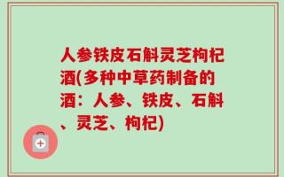 人参铁皮石斛灵芝枸杞酒(多种中草药制备的酒：人参、铁皮、石斛、灵芝、枸杞)