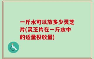 一斤水可以放多少灵芝片(灵芝片在一斤水中的适量投放量)