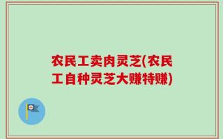 农民工卖肉灵芝(农民工自种灵芝大赚特赚)