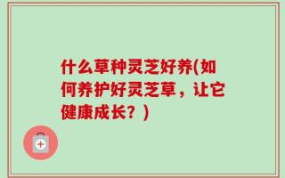 什么草种灵芝好养(如何养护好灵芝草，让它健康成长？)